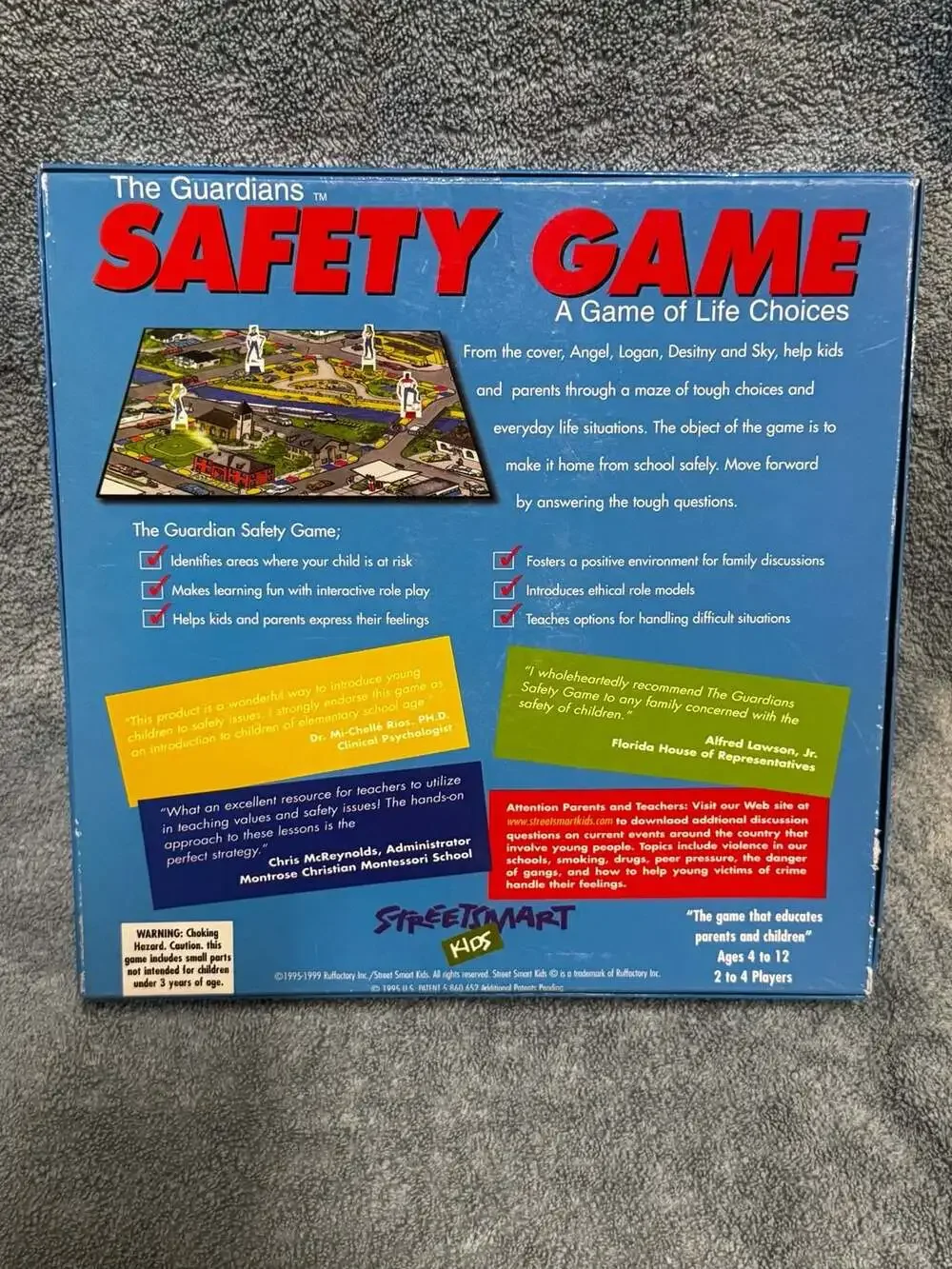 Vintage The Guardians Safety Game: A Game of Life Choices Street Smart Kids 1999
